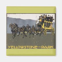Vintage Yellowstone Park Magnets