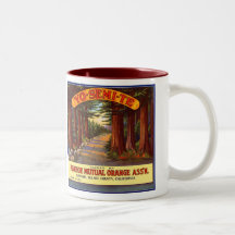 Vintage Yo-Semi-Te Orange Label Coffee Mug