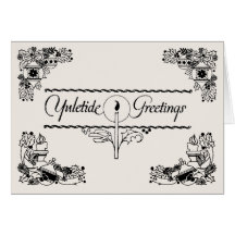 Vintage Yuletides Photo Christmas Card
