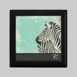Vintage Zebra Monogram Gift Box gift boxes