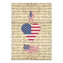 VintageI heart America Custom Announcement