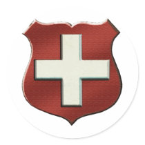 VintageRetro Swiss Shield for Swiss people Sticker