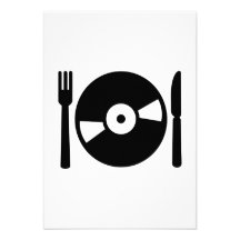 Vinyl DJ menu Custom Invitations