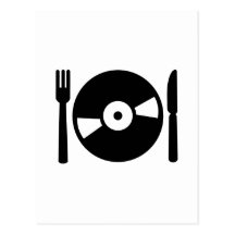 Vinyl DJ menu Post Cards