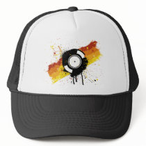 Vinyl Graffiti - DJ record DJing DJs Disc Jockey Hats
