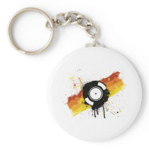 Vinyl Graffiti - DJ record DJing DJs Disc Jockey Keychains