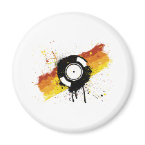 Vinyl Graffiti - DJ record DJing DJs Disc Jockey Refrigerator Magnet