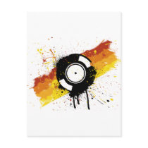 Vinyl Graffiti - DJ record DJing DJs Disc Jockey Post Card