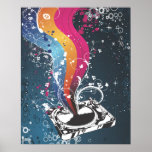 vinyl record abstract music bliss art posters