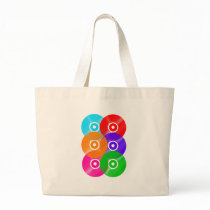 Vinyl Record Colours Canvas Bags