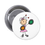 Vinyl Record Lover Button