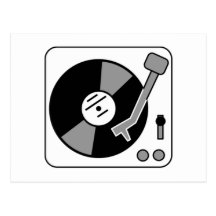 Vinyl Record Player Post Cards