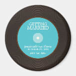 Vinyl Record Wedding Save the Date Fridge Magnet