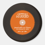 Vinyl Record Wedding Save the Date Fridge Magnet