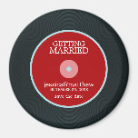 Vinyl Record Wedding Save the Date Fridge Magnets