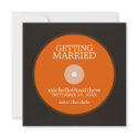Vinyl Record Wedding Save the Date invitations