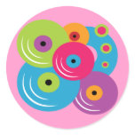 Vinyl Records Round Sticker