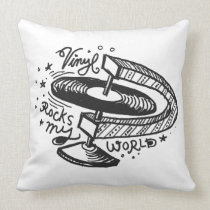 Vinyl Rocks My World 2-Sided pillows