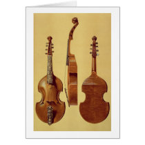 Viola d'Amore, 18th century, from 'Musical Instrum cards