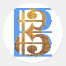 Viola in Alto Clef Round Sticker