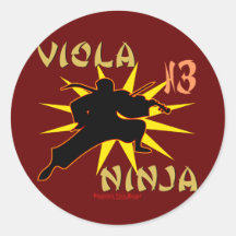 Viola Ninja Round Sticker