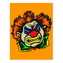 Violent Evil Clown Postcards