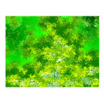 Violent Green Abstract Post Card