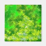Violent Green Abstract Refrigerator Magnet