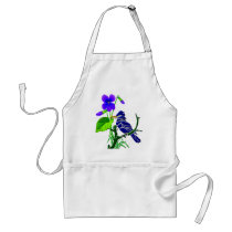 Violet and Blue Jay Apron