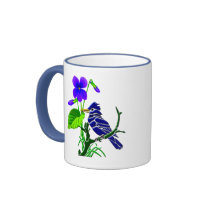 Violet and Blue Jay Mug