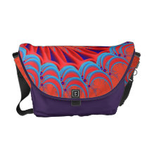 Violet Beaded Spiral Rickshaw Messenger Bag