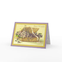 Violet Best Wishes Greeting Card