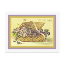 Violet Best Wishes Postcards
