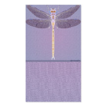 Violet Dragonfly Customizable Business Card
