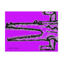violet fem croc postcard