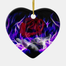 Violet flame rose and Gods hand Ornament