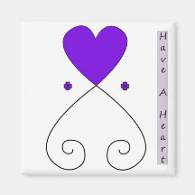 Violet Heart Magnet