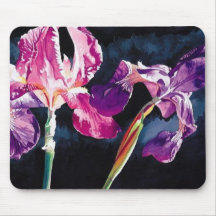 "Violet Iris" Floral by Paul Jackson Mouse Pad