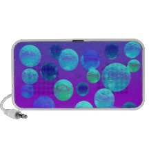 Violet Mist - Cyan and Purple Abstract Light iPhone Speaker