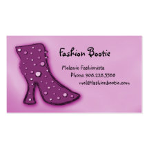 Violet Pink Granny Boot Business Card