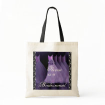 VIOLET PURPLE Bridesmaid Dresses Cotton Tote Bag