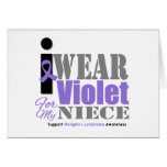 Violet Ribbon Niece - Hodgkin's Lymphoma Greeting Card