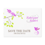 Violet Romance Save the Date Postcard