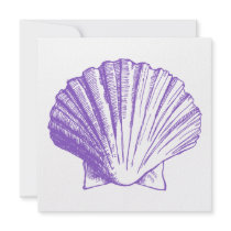 Violet Sea Shell Luau Reception Invitation