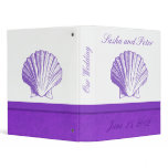 Violet Shell Wedding Planner 3 Ring Binders