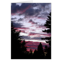 Violet Sunset Greeting Cards