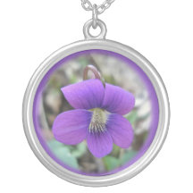 Violet Wildflower Coordinating Items Pendants