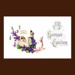 Violets and Bunny Egg Home Vintage Easter posters