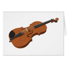 Violin: 3D Model: Greeting Card
