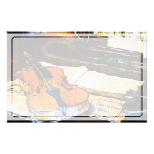 Violin and Bugle Stationery Design